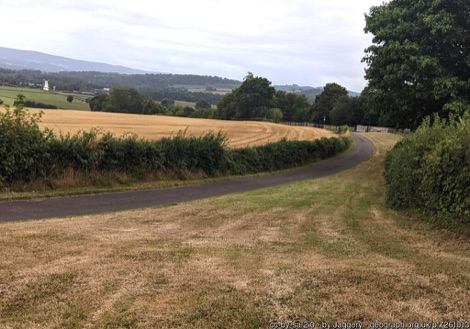 Parched countryside in Monmouthshire